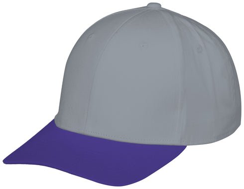 Augusta Sportswear Youth Rally Cotton Twill Cap (6252), Color 'Blue/Grey/Purple'